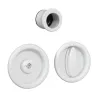Uchwyty wpuszczane do WC okrągłe 60mm białe SCIVOLA Q + naparstek