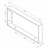 Wspornik półki stalowy czarny loft 126x261mm mod. 3001