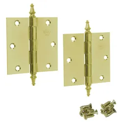 Zawias do drzwi 89x89mm stal mosiądzowany splatany 2szt. mod. 1011