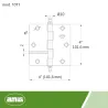 Zawias do drzwi 101,6x101,6mm stal mosiądzowany splatany 2szt. mod.1011