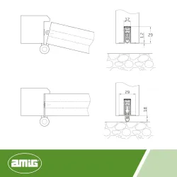 Listwa uszczelniająca drzwi wpuszczana 150cm automatyczna mod. 1