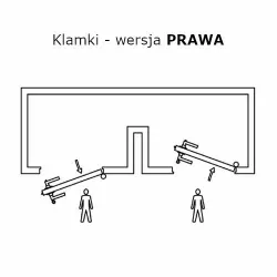 Klamka z zamkiem + pokrętło chrom mat Prawa łazienkowa mod. 702