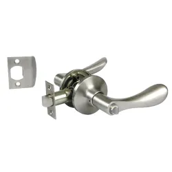 Klamka z zamkiem + pokrętło chrom mat Lewa łazienkowa mod. 702