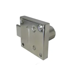 Zamek meblowy fi.19mm niklowany mod. 1A1 KA EAN na jeden wzór klucza