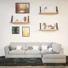 Wspornik półki stalowy czarny loft 211x261mm mod. 3003