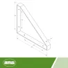Wspornik półki stalowy czarny loft 211x261mm mod. 3003