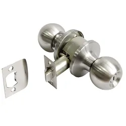 Gałka z zamkiem łazienkowa chrom mat mod. 612 DIS