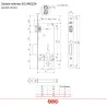 Zamek rolkowy na wkładkę 60mm F22x238 mosiądzowany SICUREZZA