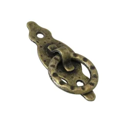 Uchwyt meblowy z kółkiem 80x30x1,5mm złoto antyczne pionowy mod.1001