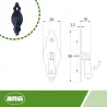Uchwyt meblowy kołatka czarny 28x80mm pionowy mod. 1005