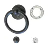 Kołatka drzwiowa Bull Ring czarna rustykalna 127mm okrągła