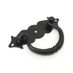 Uchwyt meblowy kołatka czarny rustykalny 100x31mm mod.1003