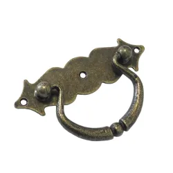 Uchwyt meblowy stalowy kołatka 100x31mm złoto antyczne  mod. 1003 EAN