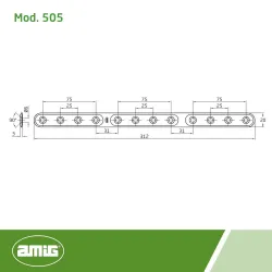 Łącznik płaski mod.505-312x20 inox