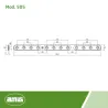Łącznik płaski mod.505-312x20 inox