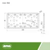 Łącznik płaski mod.502-185x90 czarny