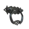 Uchwyt meblowy czarny kołatka ozdobna 100x31mm mod. 1006