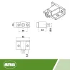 Łącznik meblowy 40x23mm mosiądzowany 4szt. mod. 2