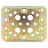Łącznik płaski stalowy 80x100mm żółty ocynk mod.504