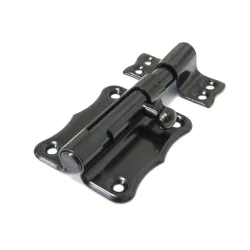 Zasuwka stalowa 70x56mm czarna mod. 384