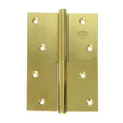 Zawias do drzwi 120x80mm mosiądz lakierowany LEWY (pl) rozłączny mod.1107
