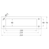 Wrzutnia na listy 254x78mm czarna mod. 1 DIS