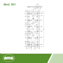 Łącznik ciesielski płaski 185x65mm inox mod.501