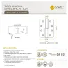 Zawias do drzwi 102x76mm stal chrom LEWY (pl) 2 szt.