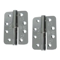 Zawias do drzwi 102x76mm chrom PRAWY (pl) 2 szt.