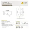 Zawias do drzwi 102x76mm chrom PRAWY (pl) 2 szt.