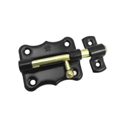Zasuwka stalowa czarna 60x48mm mod. 384