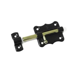 Zasuwka stalowa czarna 60x48mm mod. 384