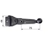 Zamknięcie okiennicy Ramię 75mm 180st.    4mm czarne