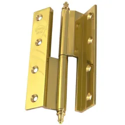 Zawias do drzwi 120x63mm mosiądz lakier. łamany rozłączny PRAWY (pl) mod. 1207