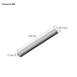 Czerpnia 705mm biała aluminiowa 5000EA przykręcana mod. TRIMVENT SM