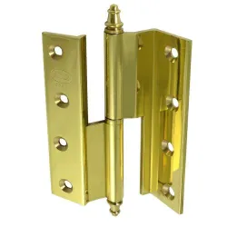 Zawias do drzwi 100x63mm mosiądz lakier. łamany rozłączny PRAWY (pl) mod. 1207