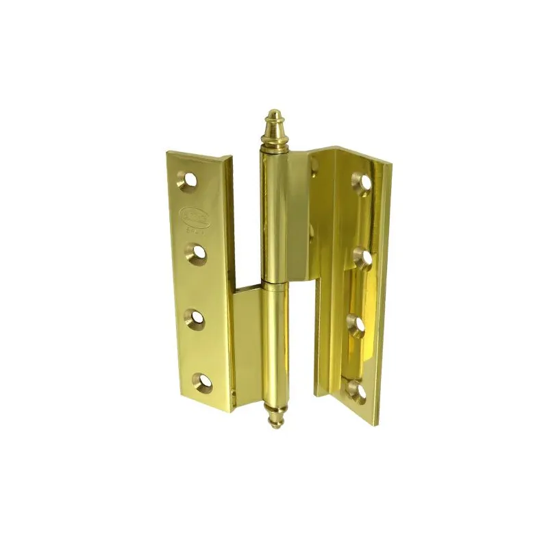 Zawias do drzwi 100x63mm mosiądz lakier. łamany rozłączny PRAWY (pl) mod. 1207