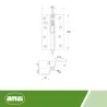 Zawias do drzwi 100x63mm mosiądz lakier. łamany rozłączny PRAWY (pl) mod. 1207