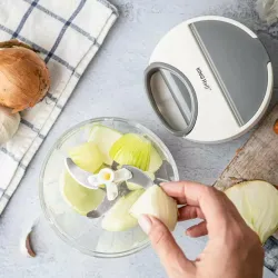 Rozdrabniacz kuchenny sznurkowy 12,5cm 900 ml biało szary