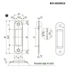 Zaczep regulowany 22x82x1,2mm mosiądz mat mod. EASY-FIX