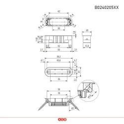 Zaczep MINIMAL XT z magnesem chrom mat do Mediana Polaris i Revolution