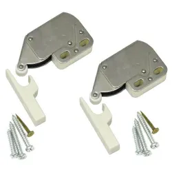 Zatrzask meblowy niklowany - biały plastik TIP-ON mod. 30 2szt.