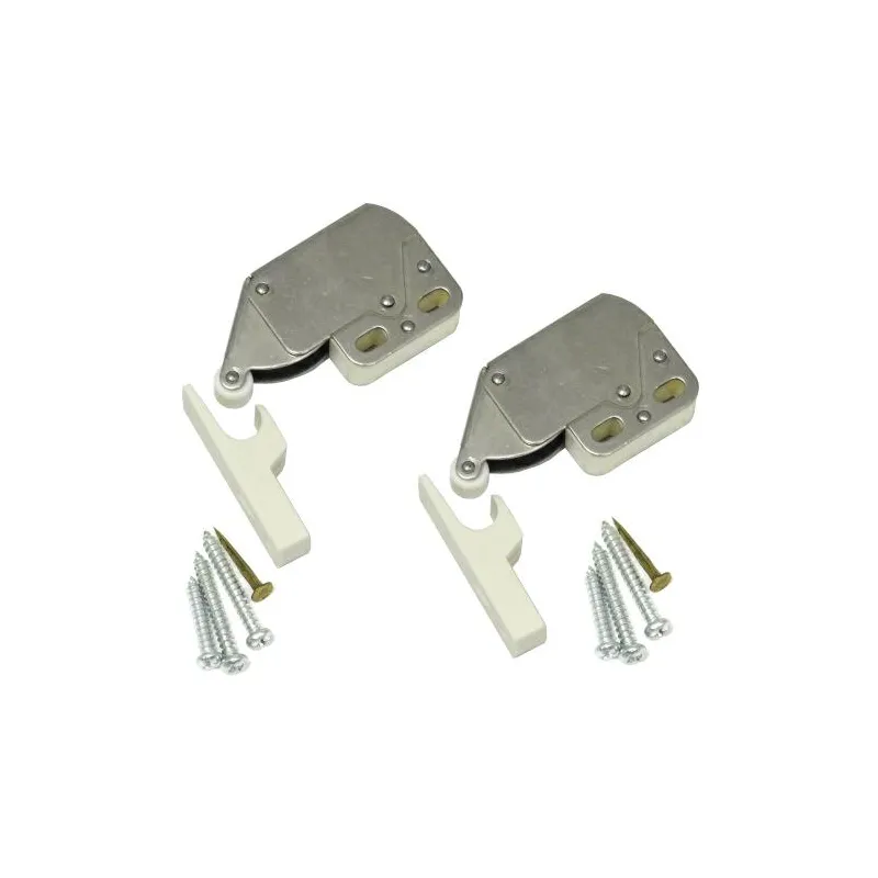 Zatrzask meblowy niklowany - biały plastik TIP-ON mod. 30 2szt.