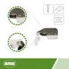 Zatrzask meblowy niklowany - biały plastik TIP-ON mod. 30 2szt.