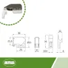 Zatrzask meblowy niklowany - biały plastik TIP-ON mod. 30 2szt.