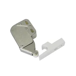 Zatrzask meblowy niklowany - biały plastik TIP-ON mod. 30 2szt.