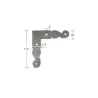 Narożnik IPA 110x110x26x2,5mm galwanizowany 21624