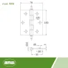 Zawias do drzwi 100x70mm mosiądz lakierowany splatany mod. 1008