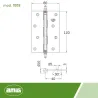 Zawias do drzwi 120x80mm mosiądz chrom mat splatany mod. 1008