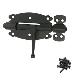 Zasuwka stalowa 100x55mm czarna mod. 484